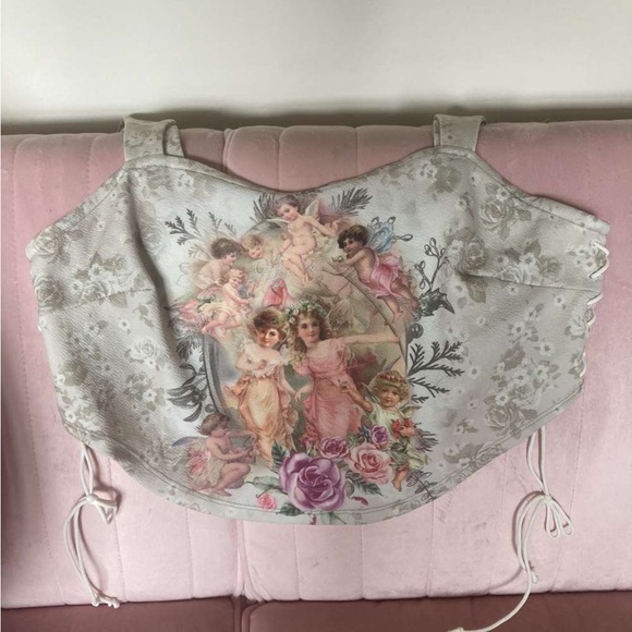 SHEIN Plus Figure & Floral Print Lace Up Cami Top 2X - Picture 3 of 3